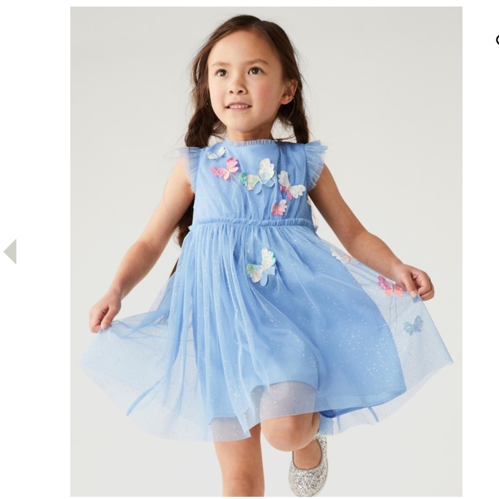 Marks & Spencer Blue Butterfly Kids Dress
